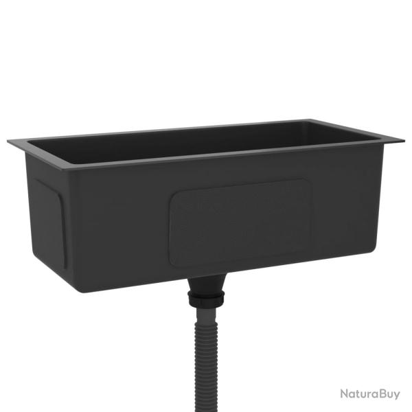 Evier de cuisine fait � la main maison int�rieur lavabo de salle de bain noir 60 x 30 cm acier inox