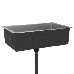 Evier de cuisine fait &agrave; la main maison int&eacute;rieur lavabo de salle de bain 70 x 44 cm acier inoxydabl