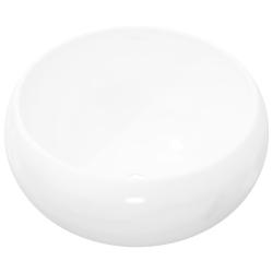 Lavabo salle de bain diam&egrave;tre 40 cm rond c&eacute;ramique blanc 02_0002527