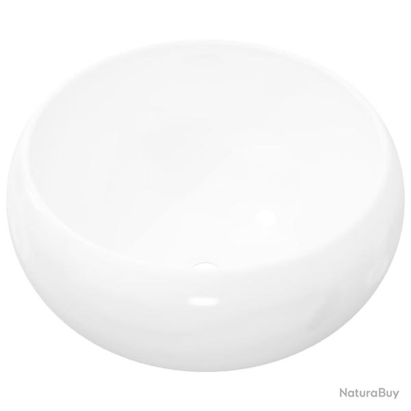 Lavabo salle de bain diam�tre 40 cm rond c�ramique blanc 02_0002527