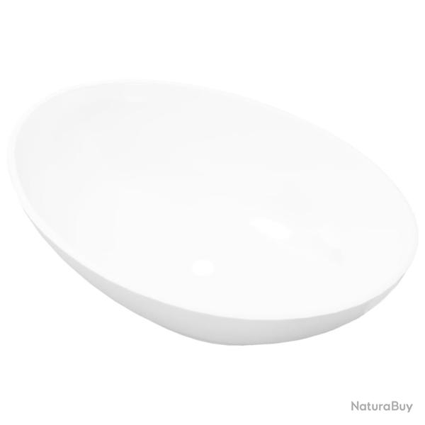 Lavabo vasque salle de bain en forme ovale 40 x 33 cm c�ramique blanc 02_0002480