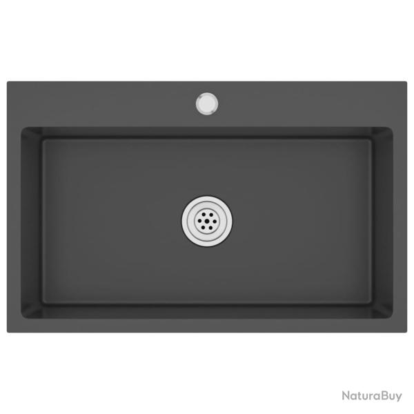 �vier de cuisine fait main 70 x 44 cm acier inoxydable noir 02_0002466