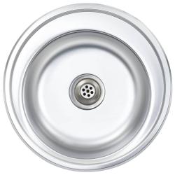 &Eacute;vier de cuisine avec cr&eacute;pine et pi&egrave;ge 48 cm acier inoxydable 02_0002356