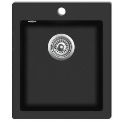 &Eacute;vier de cuisine lavabo granite 50 x 33 aluminium noir 02_0002307