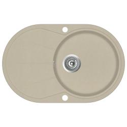 &Eacute;vier de cuisine granit seul lavabo ovale beige 02_0002351