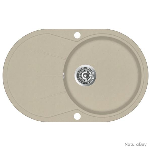�vier de cuisine granit seul lavabo ovale beige 02_0002351