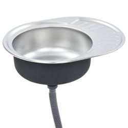 Evier de cuisine avec cr&eacute;pine et pi&egrave;ge evier ovale evier encastr&eacute; evier de cuisine maison int&eacute;rieur