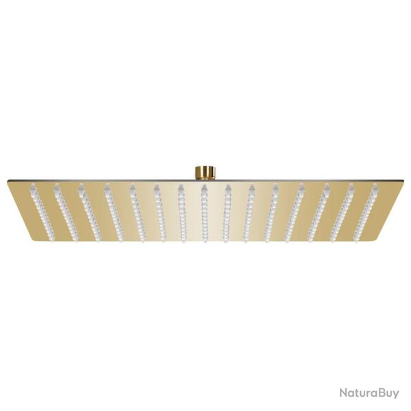 Pomme de douche pluie Inox 40x30 cm Rectangulaire Dor� 02_0002096