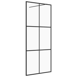 Paroi de douche avec verre ESG transparent 90 x 195 cm noir 02_0002145