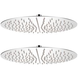 Lot de 2 pommes de douche plongeante diam&egrave;tre 40 cm acier inoxydable 02_0002102