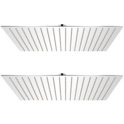 Lot de 2 pommes de douche plongeante carr&eacute; 50x50 cm acier inoxydable 02_0002108