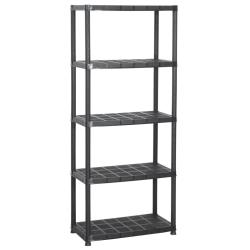 &Eacute;tag&egrave;re de rangement &agrave; 5 niveaux noir 71 x 38 x 170 cm plastique 02_0000652