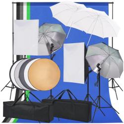 Kit d'&eacute;clairage de studio professionnel photo toiles bo&icirc;te &agrave; lumi&egrave;re tr&eacute;pied parapluie 02_0001413