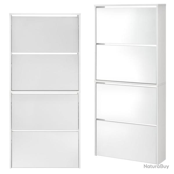 �tag�re � chaussures design meuble de rangement 4 compartiments stockage pour 12 paires fa�ade miro
