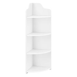 &Eacute;tag&egrave;re d'angle pour salle de bain meuble de rangement avec 4 surfaces de stockage bois composite 9