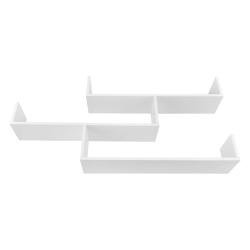 &Eacute;tag&egrave;re murale meuble 3 surfaces de rangement 119 cm blanc 03_0005202