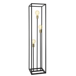 Lampadaire lampe sur pied m&eacute;tal e27 noir 140 cm 03_0002455