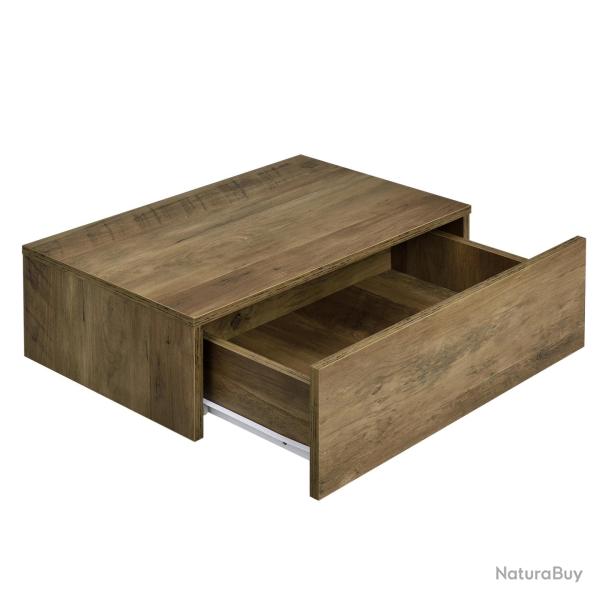 �tag�re murale pour chambre � coucher avec 1 tiroir 46 cm bois 03_0001800
