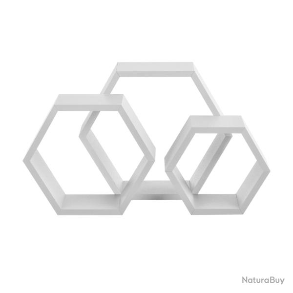 Lot de 3 �tag�res murale design r�tro model blanc mat 03_0001754