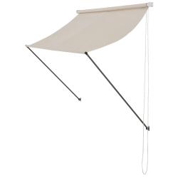 Brise-soleil pare-soleil auvent pour fixer au mur r&eacute;tractable armature en acier 300 x 120 cm beige