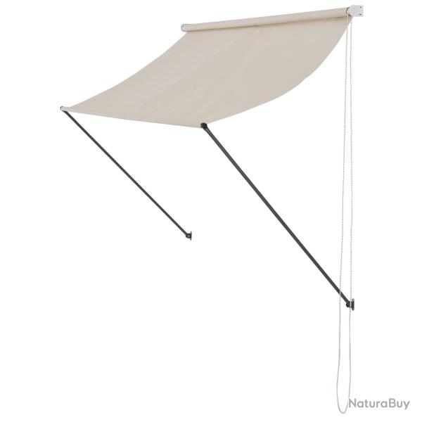 Brise-soleil pare-soleil auvent pour fixer au mur r�tractable armature en acier 300 x 120 cm beige