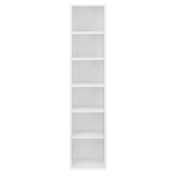 &Eacute;tag&egrave;re tour CD / DVD rangement stockage 90 cm MDF m&eacute;lamin&eacute; blanc 03_0001677