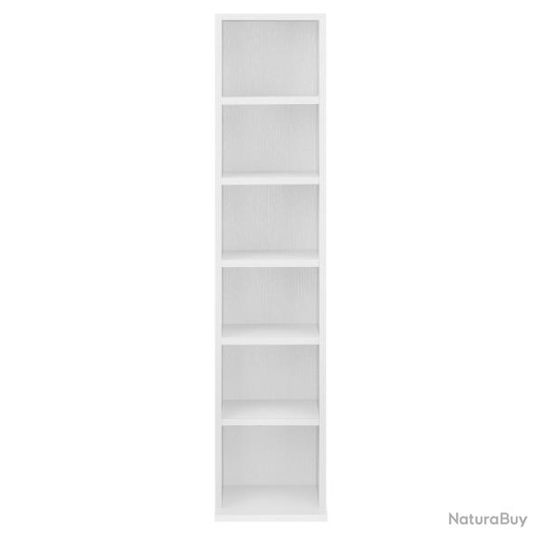 �tag�re tour CD / DVD rangement stockage 90 cm MDF m�lamin� blanc 03_0001677