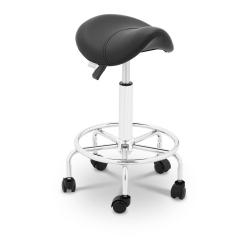 Tabouret chaise si&egrave;ge-selle fer chrom&eacute; noir 14_0003503
