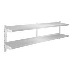 &Eacute;tag&egrave;re murale professionnelle 2 plateaux 180 cm acier inoxydable 14_0001546