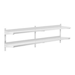 &Eacute;tag&egrave;re murale professionnel acier inoxydable - 2 tablettes - 40 x 200 cm 14_0001557