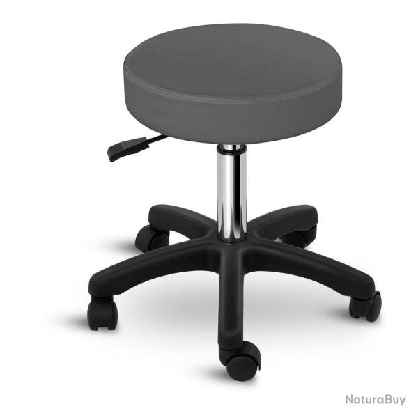 Tabouret chaise si�ge de bureau � roulette gris 14_0003757