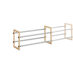 &Eacute;tag&egrave;re meuble ouvert chaussures en bois et fer extensible 13_0001068_2