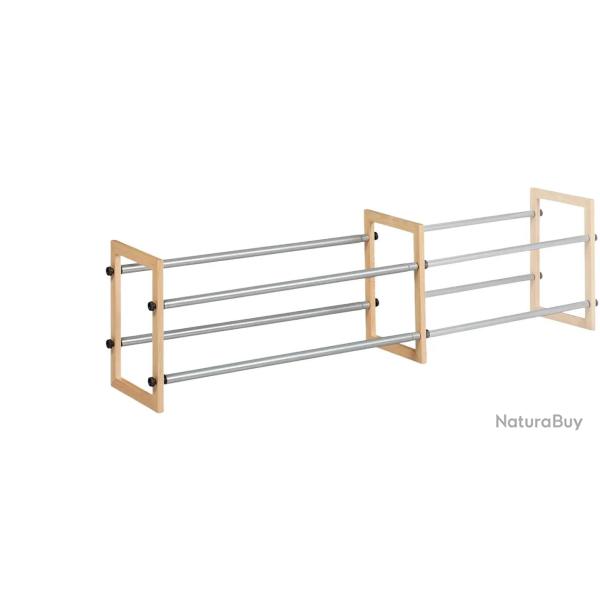 �tag�re meuble ouvert chaussures en bois et fer extensible 13_0001068_2