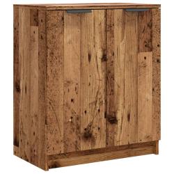 Armoire &agrave; chaussures range chaussures rangement meuble entr&eacute;e couloir salon vieux bois 59 x 35 x 70