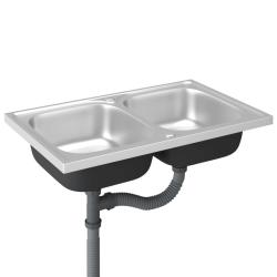 Evier de cuisine &agrave; double lavabo &eacute;vier encastr&eacute; lavabo de cuisine lavabo encastr&eacute; maison int&eacute;rieur
