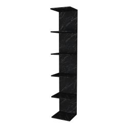 &Eacute;tag&egrave;re murale surahammar &agrave; 6 niveaux 180 x 34,5 x 30 cm marbre noir 03_0007062
