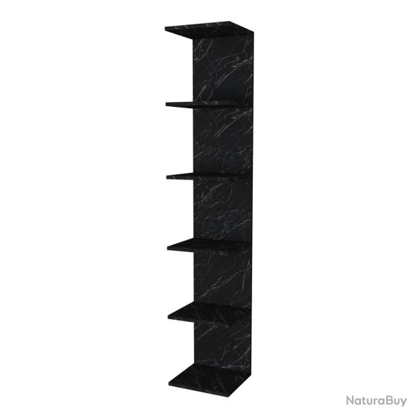 �tag�re murale surahammar � 6 niveaux 180 x 34,5 x 30 cm marbre noir 03_0007062