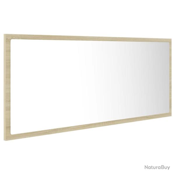 Miroir led de salle de bain 100 x 8,5 x 37cm acrylique ch�ne sonoma 02_0006960