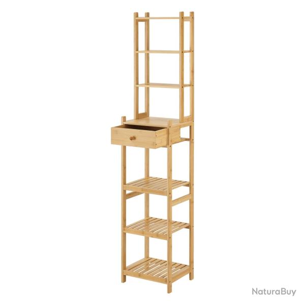 �tag�re de rangement � 7 niveaux avec tiroir 163 x 33 x 28 cm 03_0006994