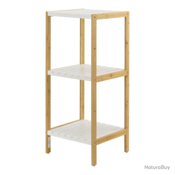 �tag�re de rangement bambou 33 x 34 x 80 cm naturel blanc 03_0006977
