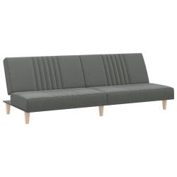 Canap&eacute;-lit 200 x 89 x 70 cm tissu gris fonc&eacute; 02_0019838