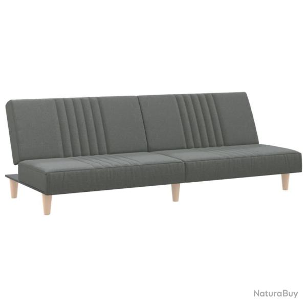 Canap�-lit 200 x 89 x 70 cm tissu gris fonc� 02_0019838