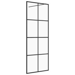 Paroi de douche avec verre ESG transparent 80 x 195 cm noir 02_0002154
