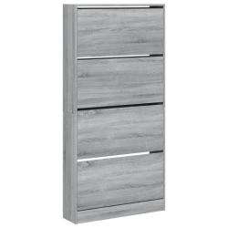Armoire &agrave; chaussures range chaussures rangement meuble entr&eacute;e couloir salon 4 tiroirs rabattables s