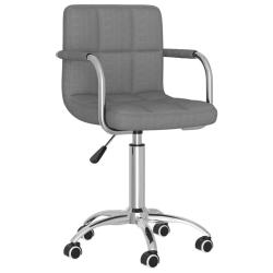 Chaise fauteuil si&egrave;ge pivotante de bureau informatique &eacute;tude clair tissu gris 02_0024114