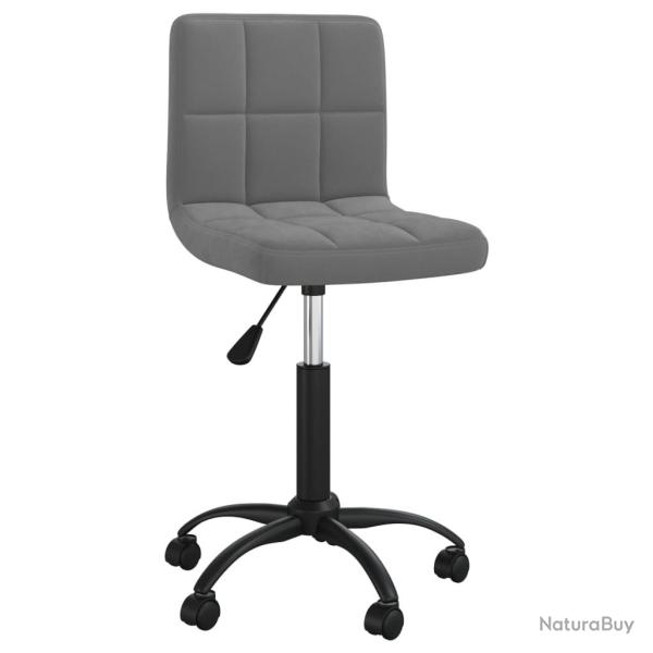 Chaise fauteuil si�ge pivotante de bureau informatique �tude fonc� velours gris 02_0024134