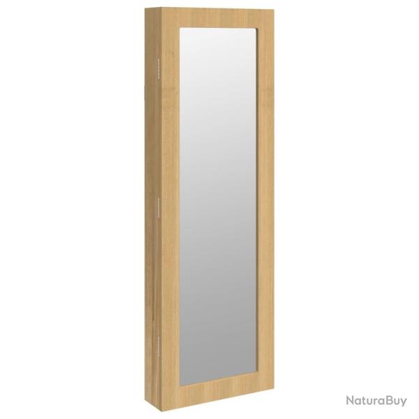 Armoire � bijoux meuble rangement organisateur chambre vestiaire salle de bain avec miroir murale 3