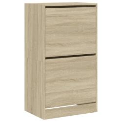 Armoire &agrave; chaussures range chaussures rangement meuble entr&eacute;e couloir salon 2 tiroirs rabattables s