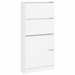 Armoire &agrave; chaussures range chaussures rangement meuble entr&eacute;e couloir salon 4 tiroirs rabattables 8