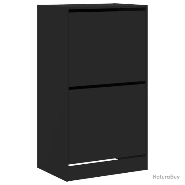 Armoire � chaussures range chaussures rangement meuble entr�e couloir salon 2 tiroirs rabattables 6